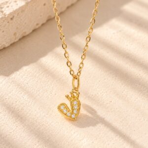 Heart and Crown Necklace
