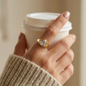 Trillion CZ Ring
